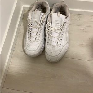 White Fila shoes